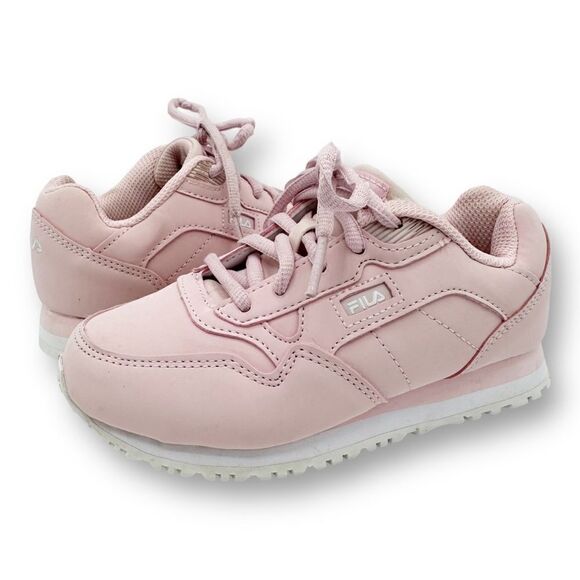 Fila Pink Toddler Athletic Trainers Sneakers Lace-up Low‎ Top Sz 12 - Picture 2 of 15